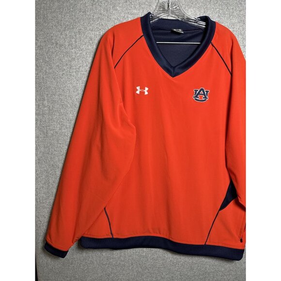 UNDER ARMOUR Auburn Tigers Mens XL Windbreaker V Neck Pullover War Eagle - Picture 4 of 16